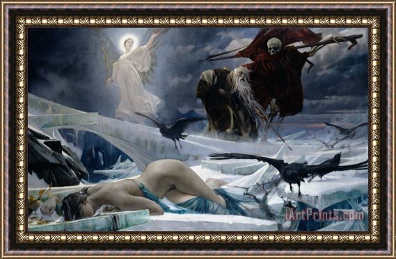 Adolph Hiremy Hirschl Ahasuerus at the End of the World Framed Painting