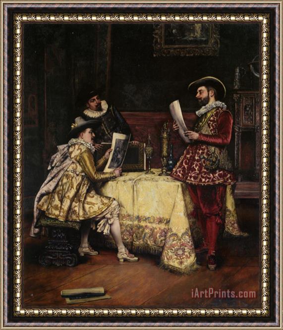 Adolphe Alexandre Lesrel The Connoisseurs Framed Painting