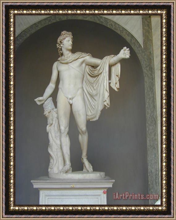 After Leochares Apollo Belvedere Framed Painting