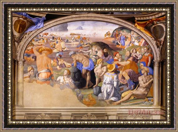 Agnolo Bronzino The Crossing of The Red Sea 2 Framed Print