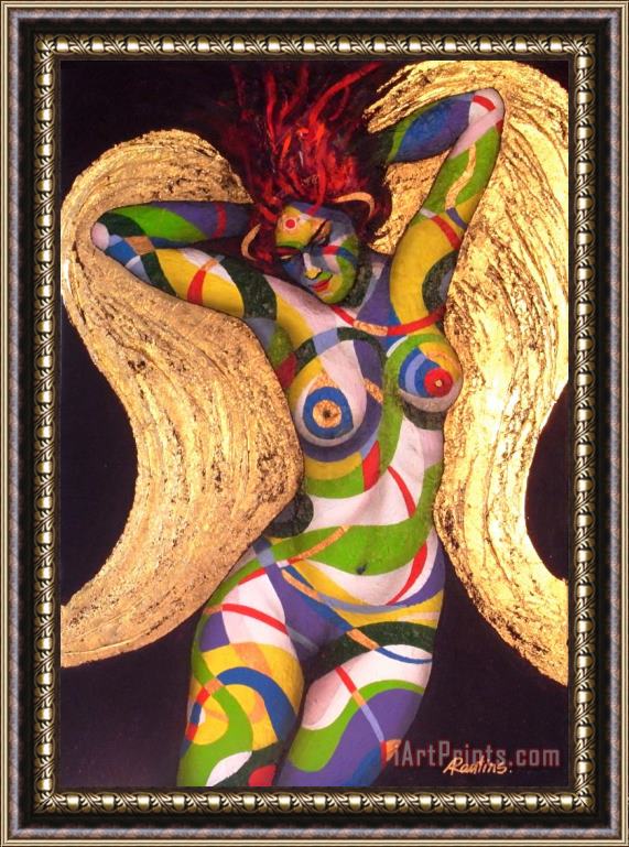 Agris Rautins Happy Angel Framed Painting