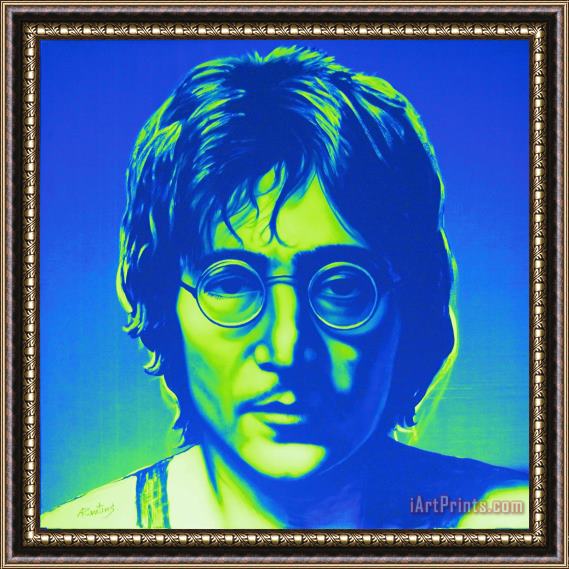 Agris Rautins John Lennon Framed Painting