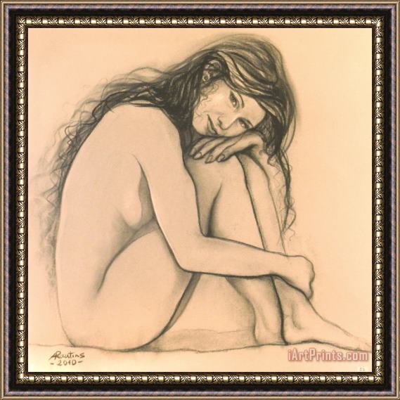 Agris Rautins Nude Framed Painting