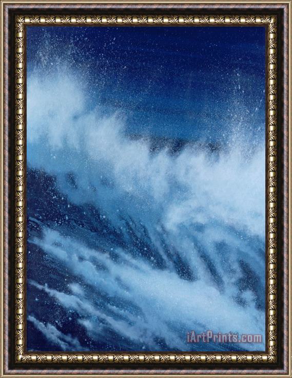 Alan Byrne Large Waves Breaking Framed Painting