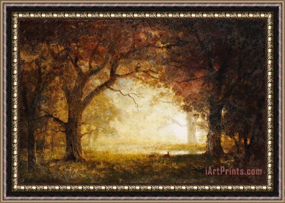 Albert Bierstadt Forest Sunrise Framed Painting