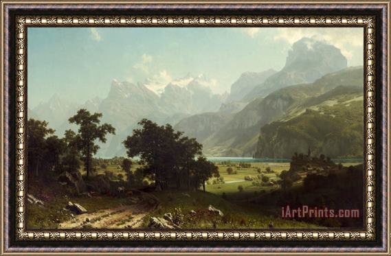 Albert Bierstadt Lake Lucerne Framed Painting