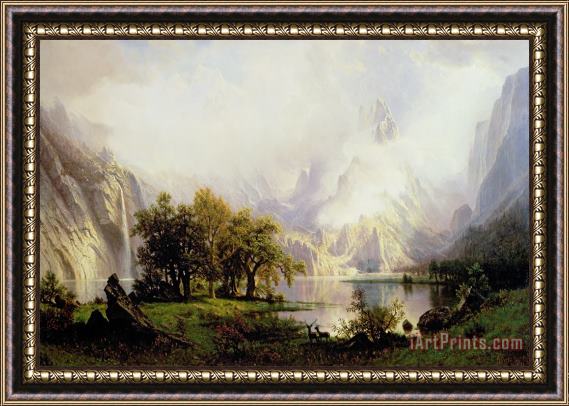 Albert Bierstadt Rocky Mountain Landscape Framed Print