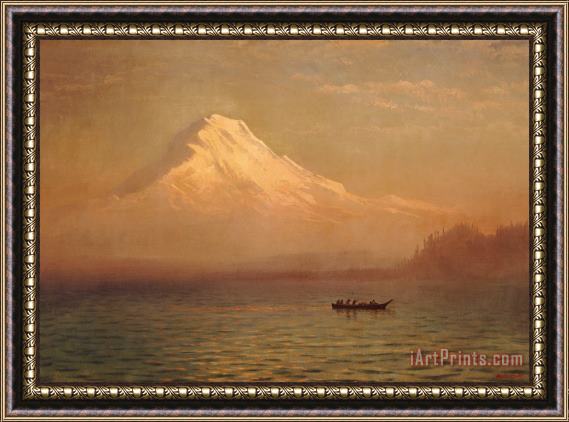 Albert Bierstadt Sunrise on Mount Tacoma Framed Print