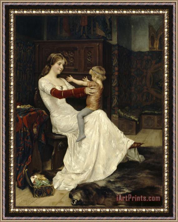 Albert Edelfelt Queen Bianca Framed Painting