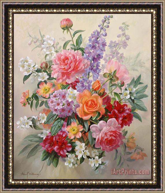 Albert Williams A High Summer Bouquet Framed Painting