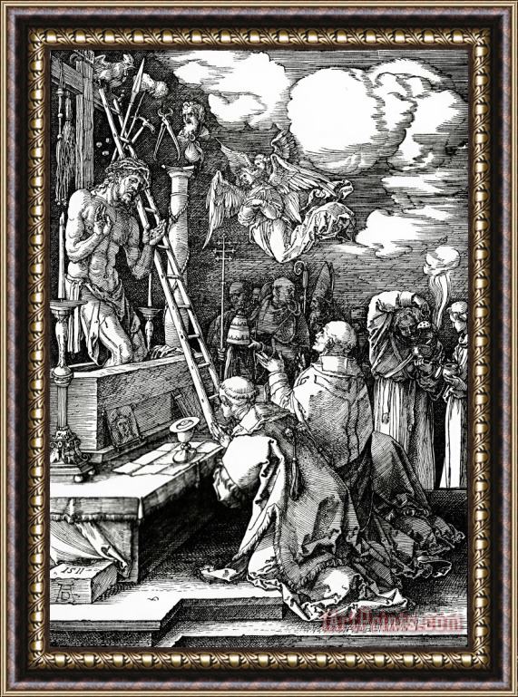 Albrecht Duerer The Mass Of St. Gregory Framed Painting