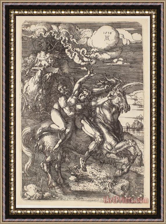 Albrecht Durer Abduction of Proserpine on a Unicorn Framed Print