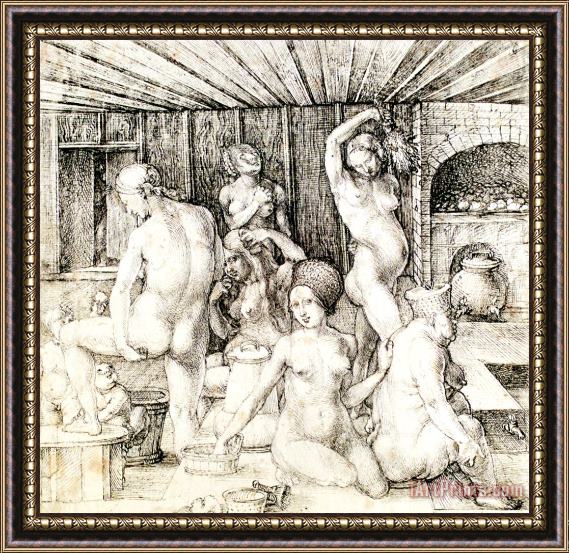 Albrecht Durer Durer Woman's Bath Drawing Framed Painting