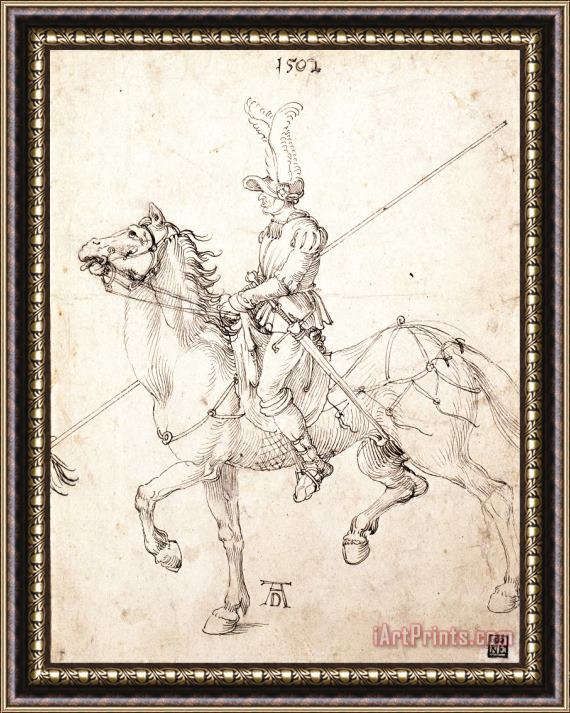 Albrecht Durer Lancer on Horseback Framed Print