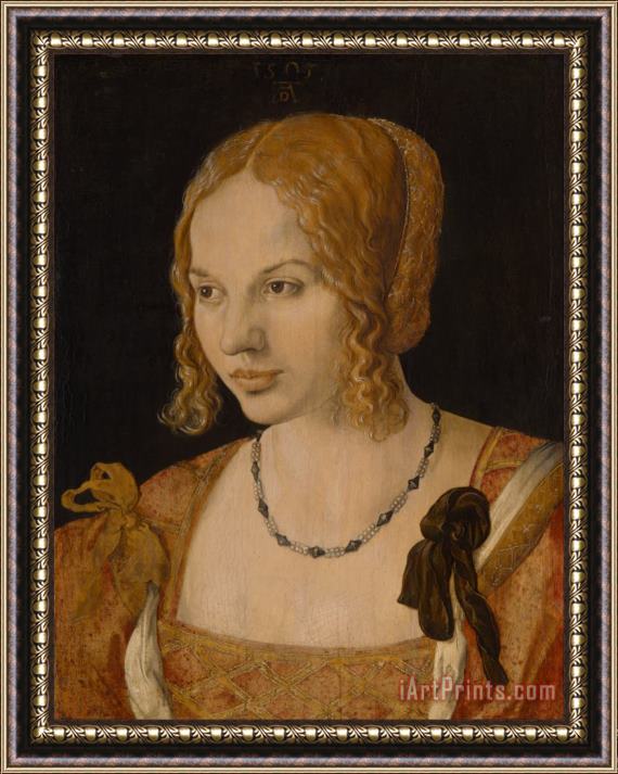Albrecht Durer Portrait Of A Young Venetian Woman Framed Painting