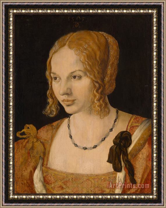 Albrecht Durer Portrait of a Young Venetian Woman Framed Painting