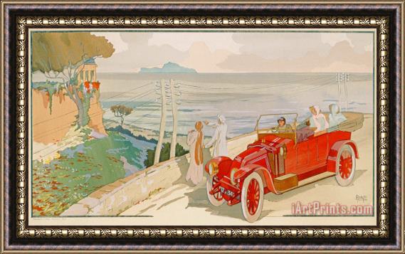Aldelmo On The Road To Naples Framed Print