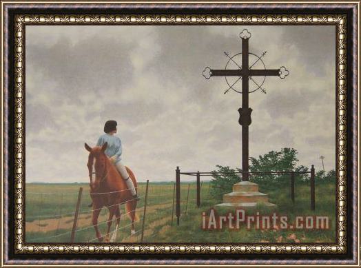 Alex Colville French Cross Framed Painting