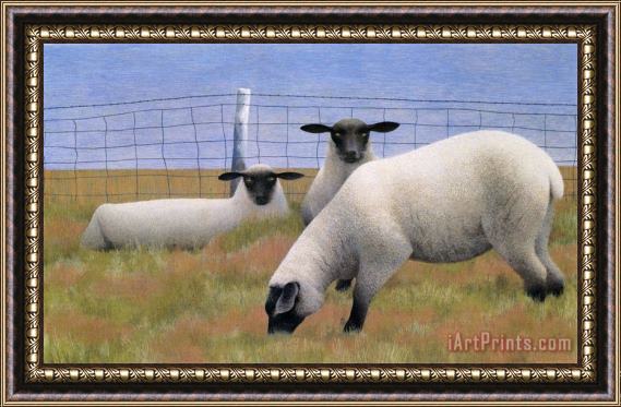 Alex Colville Three Sheep Framed Painting