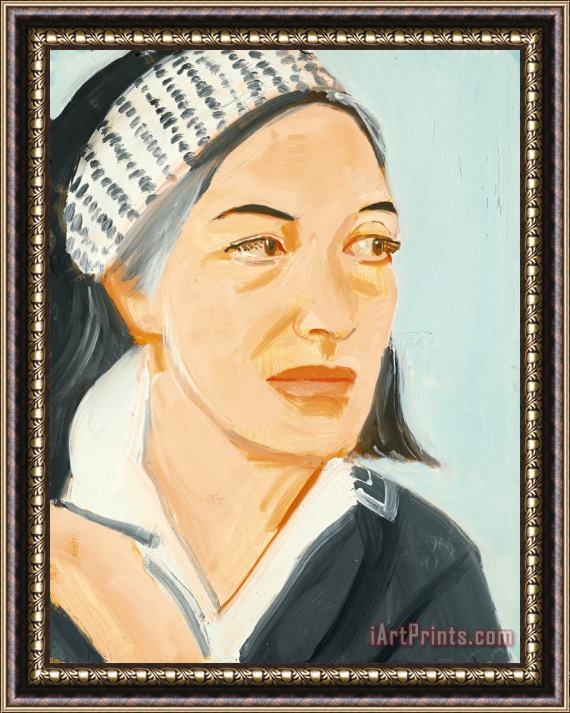 Alex Katz Ada with Dotted Hairband Framed Painting