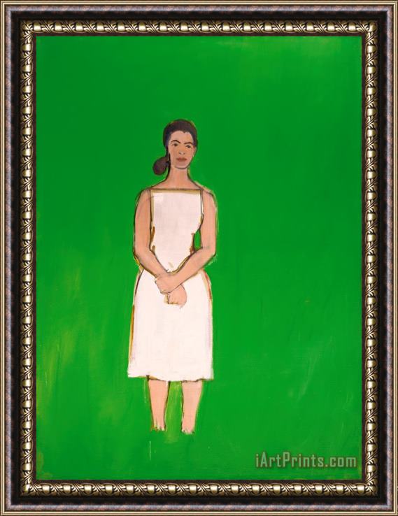 Alex Katz Ada with White Dress, 1958 Framed Painting