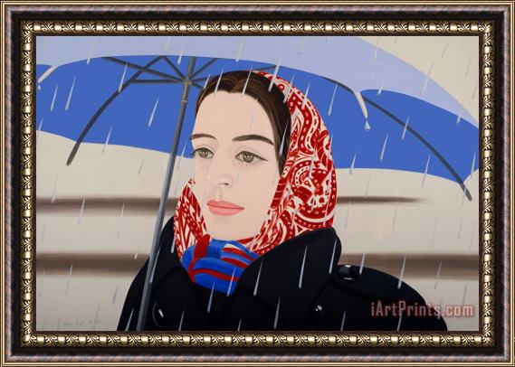 Alex Katz Blue Umbrella 2, 2020 Framed Print