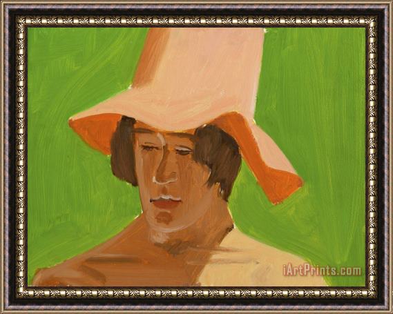 Alex Katz Boy with Orange Hat No. V Framed Painting