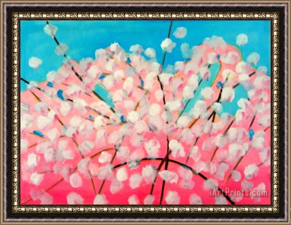 Alex Katz Cherry Blossoms, 2012 Framed Painting
