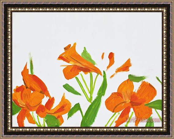Alex Katz Flowers 2, 2011 Framed Painting