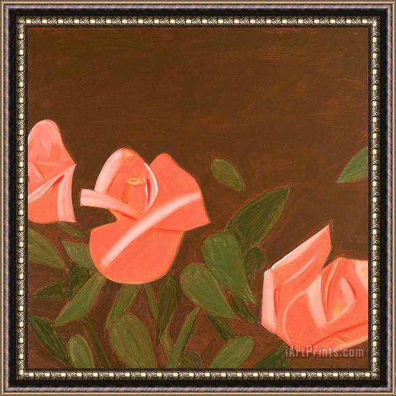 Alex Katz Pink Roses 1, 2012 Framed Painting