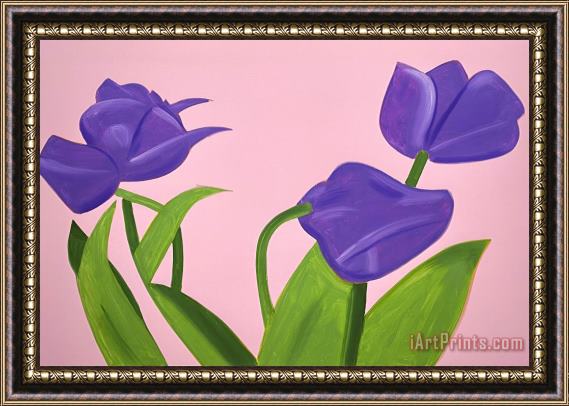 Alex Katz Purple Tulips 1, From The Flowers Portfolio, 2021 Framed Print