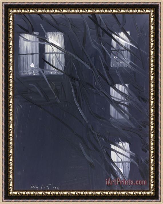 Alex Katz Purple Wind, 1995 Framed Painting