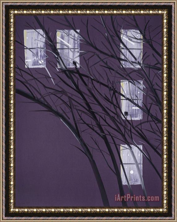 Alex Katz Purple Wind, 2017 Framed Painting
