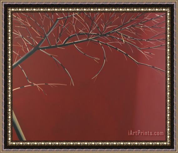 Alex Katz Red Branch Framed Painting