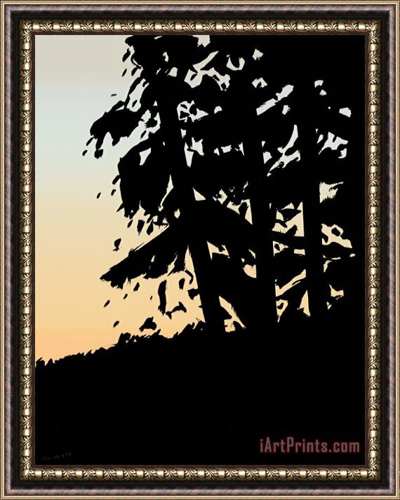 Alex Katz Sunset 1, From Sunrise Sunset Portfolio, 2020 Framed Painting