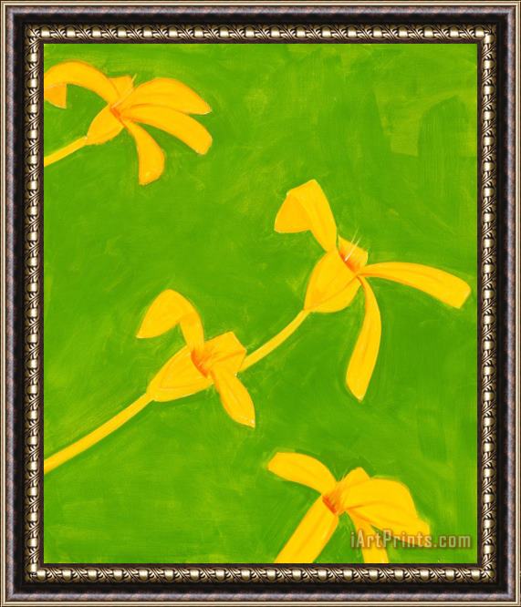 Alex Katz Untitled, Yellow Green, 2019 Framed Painting