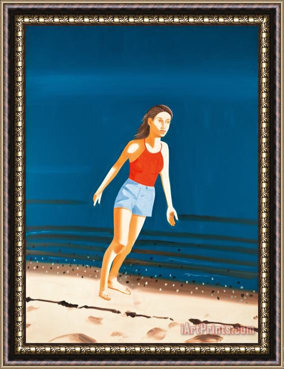 Alex Katz Walking on The Beach, 2003 Framed Painting