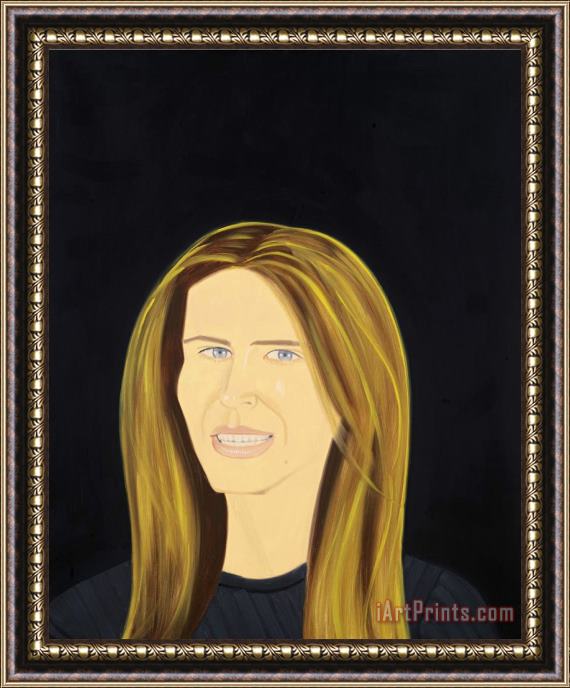 Alex Katz Yvonne Smiling Framed Painting
