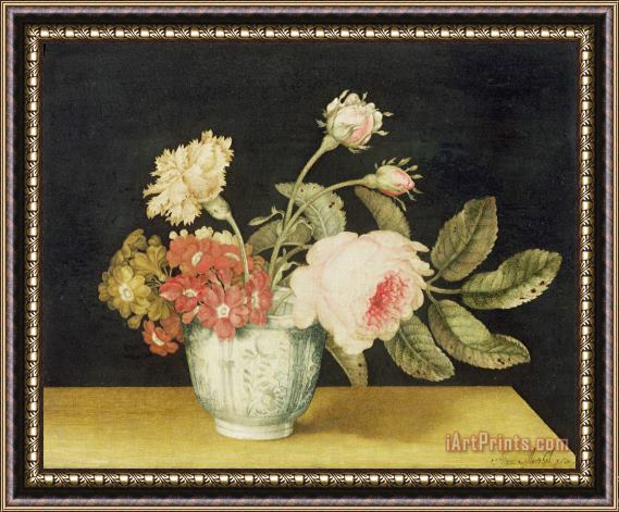 Alexander Marshal Flowers in a Delft Jar Framed Print