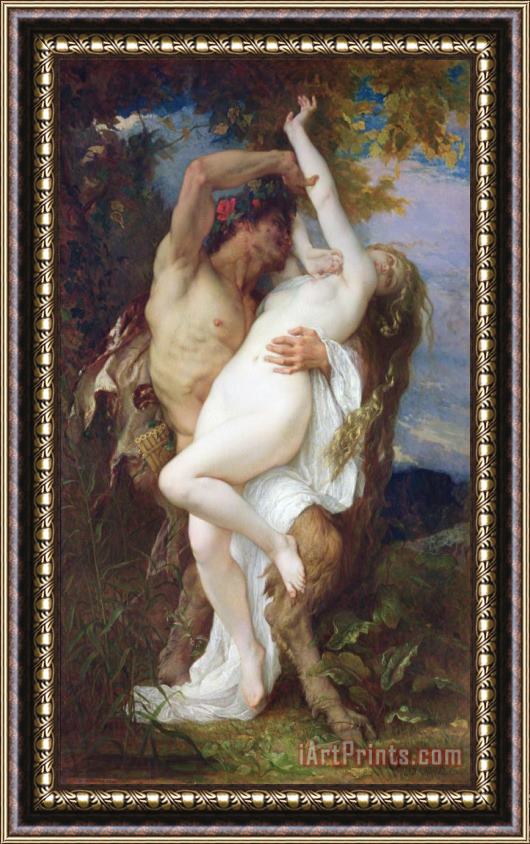 Alexandre Cabanel Nymph Abducted by a Faun Framed Painting
