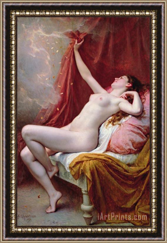 Alexandre-Jacques Chantron Danae Framed Painting