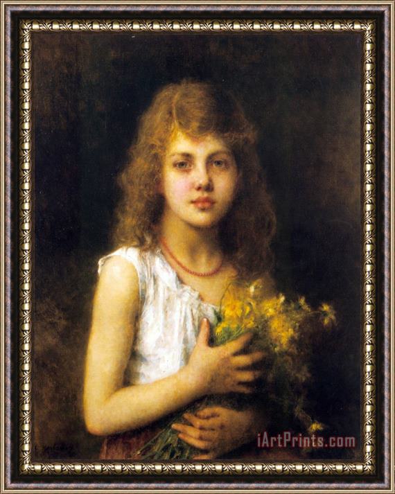 Alexei Alexeivich Harlamoff Spring Flowers Framed Painting