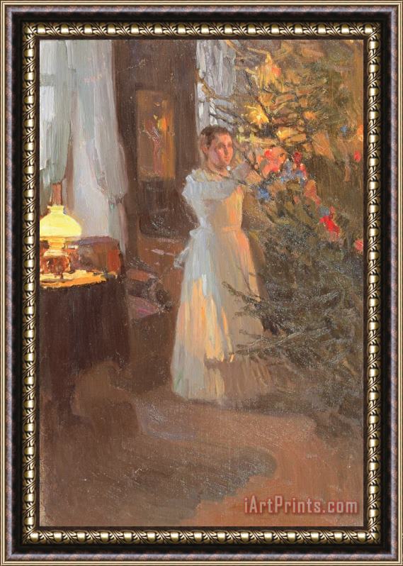Alexei Mikhailovich Korin The Christmas Tree Framed Painting