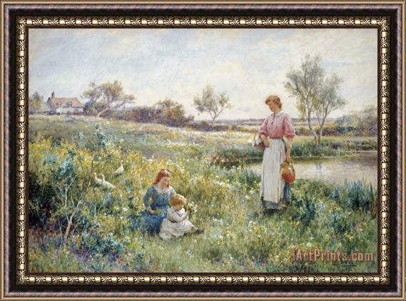 Alfred Augustus Glendening Summer Flowers Framed Painting