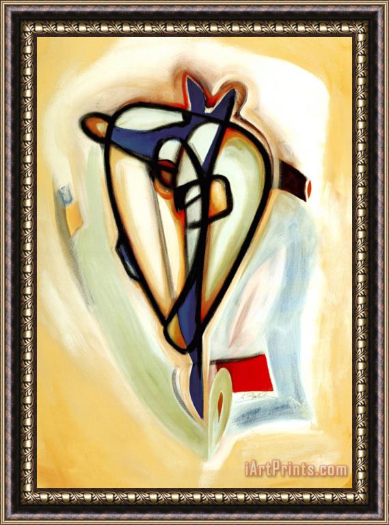 alfred gockel Abstract Heart Ii Framed Painting