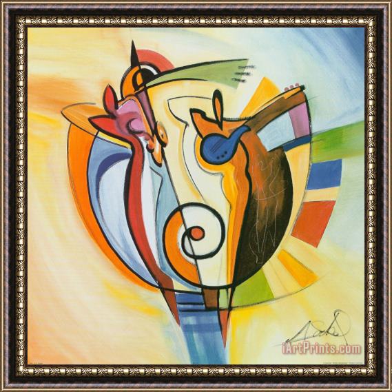 alfred gockel Jazz on The Circle Framed Painting