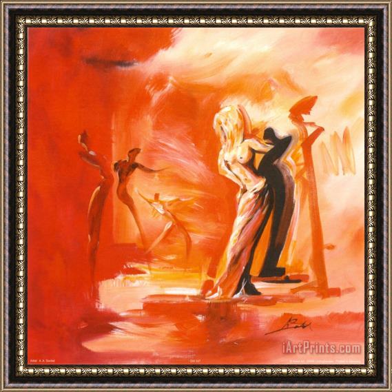alfred gockel Romance in Red I Framed Painting
