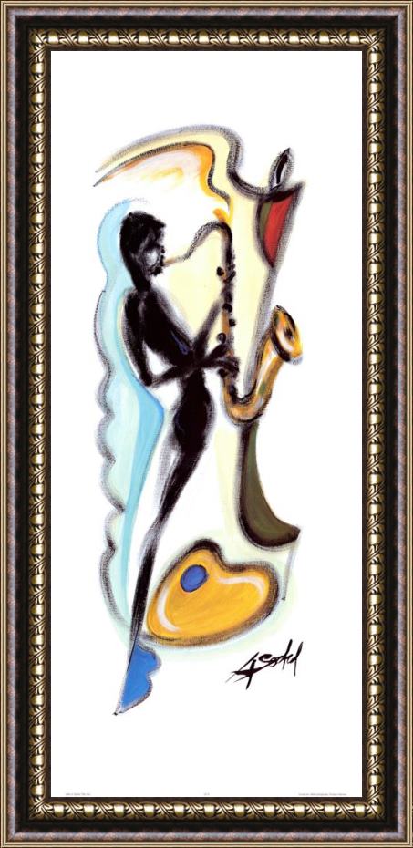 alfred gockel Sax Player Framed Painting