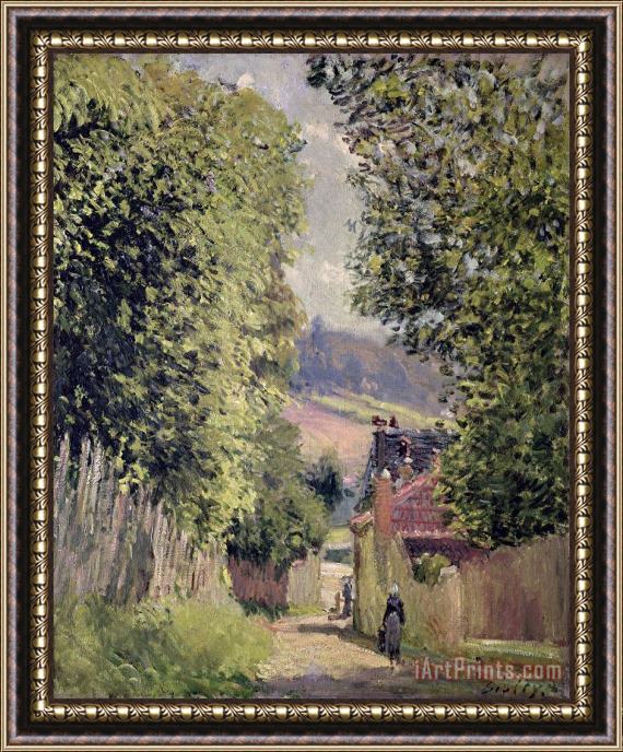 Alfred Sisley A Road in Louveciennes Framed Print