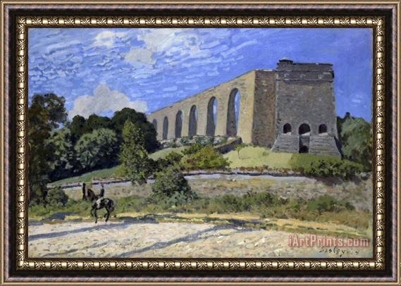 Alfred Sisley Aqueduct at Marly Framed Painting